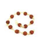 Raviour Lifestyle Original 5 Mukhi 5 Faced Brown Stylish Rudraksha Bracelet in Gold Cap 
