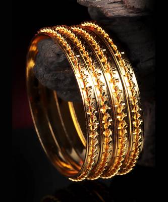Gold Plated Bangles Set of 4 1
