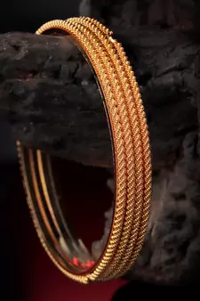 Gold Plated Bangle Set of 4