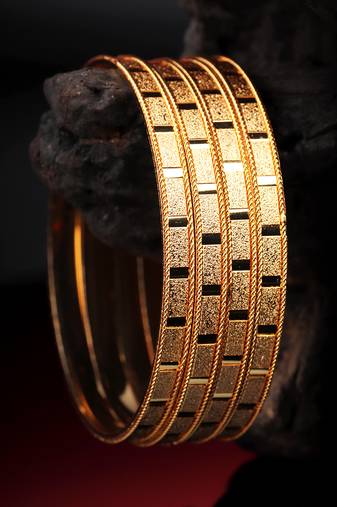 Gold Plated Bangles Set of 4