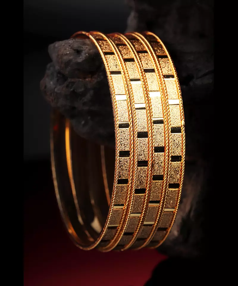 Gold Plated Bangles Set of 4