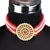 Red Choker Design Traditional Stylish Fancy Pearl Necklace Jewellery Set for Women