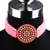 Pink Choker Design Traditional Stylish Fancy Pearl Necklace Jewellery Set for Women