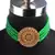 Green Plated Pearl Diamond Kundan Choker Necklace with Round Earrings Traditional Jewellery Set