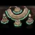 Green Gold plated Polki Studded  Necklace Set