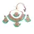 Green Gold plated Polki Studded  Necklace Set