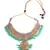Green Gold plated Polki Studded  Necklace Set