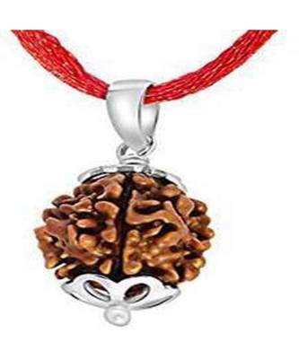 Raviour Lifestyle 3 Mukhi Rudraksha Pendant 3 Faced Nepali Rudraksh Bead 100% Original & Certified Pendant 1