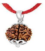 Raviour Lifestyle 3 Mukhi Rudraksha Pendant 3 Faced Nepali Rudraksh Bead 100% Original & Certified Pendant