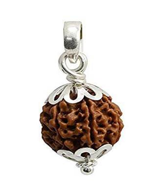 Raviour Lifestyle 3 Mukhi Rudraksha Pendant Three Face  Rudraksh Bead 100 % Original & Certified Pendant  1