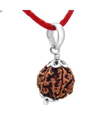 Raviour Lifestyle 6 Mukhi Rudraksha Pendant 6 Faced Nepali Rudraksh Bead Original & 100 % Certified Pendant 1