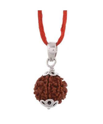 Raviour Lifestyle 6 Mukhi Rudraksha Pendant 6 Faced Nepali Rudraksh Bead Original & 100 % Certified Pendant 1