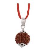 Raviour Lifestyle 6 Mukhi Rudraksha Pendant 6 Faced Nepali Rudraksh Bead Original & 100 % Certified Pendant