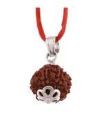 Raviour Lifestyle 6 Mukhi Rudraksha Pendant 6 Faced Nepali Rudraksh Bead Original & 100 % Certified Pendant