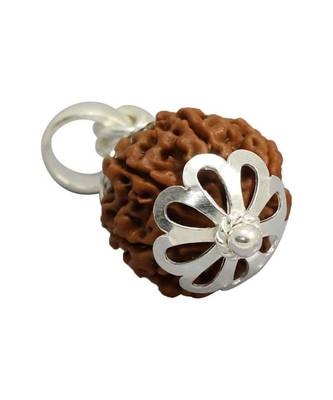 Raviour Lifestyle 7 Mukhi Rudraksha Pendant Seven Face  Rudraksh Bead 100 % Original & Certified Pendant  1