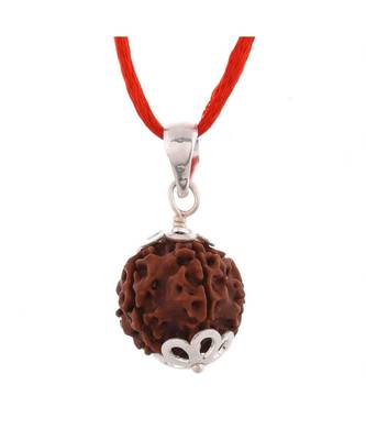 Raviour Lifestyle 7 Mukhi Rudraksha Pendant Seven Face  Rudraksh Bead 100 % Original & Certified Pendant  1