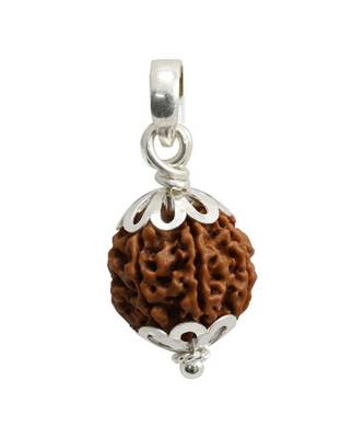 Raviour Lifestyle 7 Mukhi Rudraksha Pendant Seven Faced Nepali Rudraksh Bead Original & Certified Pendant 1