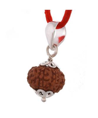 Raviour Lifestyle 7 Mukhi Rudraksha Pendant Seven Faced  Rudraksh Bead Pendant 100% Original & Certified Pendant 1