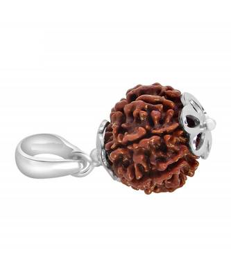 Raviour Lifestyle 7 Mukhi Rudraksha Pendant Seven Faced  Rudraksh Bead Pendant 100% Original & Certified Pendant 1