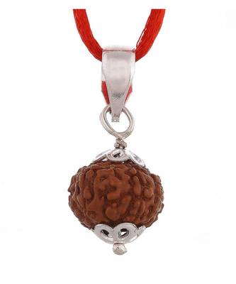Raviour Lifestyle 7 Mukhi Rudraksha Pendant Seven Faced  Rudraksh Bead Pendant 100% Original & Certified Pendant 1