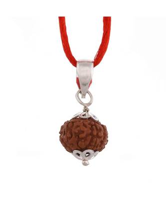 Raviour Lifestyle 8 Mukhi Rudraksha Pendant Eight Faced Nepali Rudraksh Bead Original & Certified Pendant  1