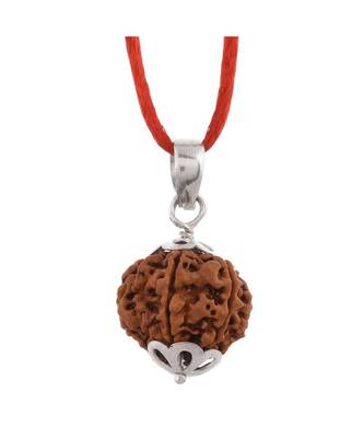 Raviour Lifestyle 8 Mukhi Rudraksha Pendant 8 Faced Nepali Rudraksh Bead Original & 100 % Certified Pendant 1
