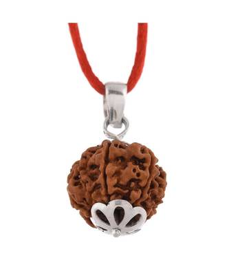 Raviour Lifestyle 8 Mukhi Rudraksha Pendant Eight Faced Nepali Rudraksh Bead Original & 100%  Certified Pendant 1