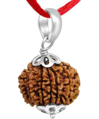 Raviour Lifestyle 8 Mukhi Rudraksha Pendant Eight Faced Nepali Rudraksh Bead Original & 100%  Certified Pendant 1
