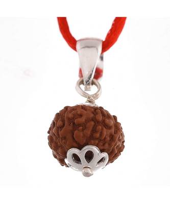 Raviour Lifestyle 8 Mukhi Rudraksha Pendant Eight Faced Nepali Rudraksh Bead Original & 100%  Certified Pendant 1