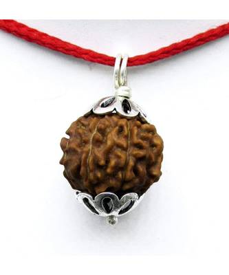 Raviour Lifestyle 8 Mukhi Rudraksha Pendant Eight Faced Nepali Rudraksh Bead Original & 100%  Certified Pendant 1