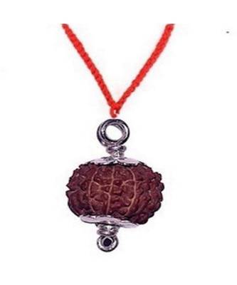 Raviour Lifestyle 9 Mukhi Rudraksha Pendant Nine Faced Nepali Rudraksh Bead Original & Certified Pendant  1