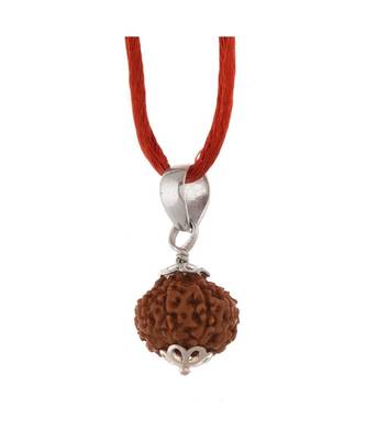 Raviour Lifestyle 9 Mukhi Rudraksha Pendant Nine Faced Nepali Rudraksh Bead Original & Certified Pendant 1