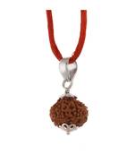 Raviour Lifestyle 9 Mukhi Rudraksha Pendant Nine Faced Nepali Rudraksh Bead Original & Certified Pendant