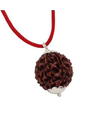 Raviour Lifestyle 9 Mukhi Rudraksha Pendant Nine Faced Nepali Rudraksh Bead Original & Certified Pendant 1