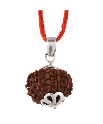 Raviour Lifestyle Ten Mukhi Rudraksha Pendant 10 Faced  Rudraksh Bead 100 %Original & Certified Pendant 1