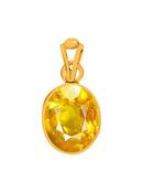 Raviour Lifestyle Yellow sapphire pukhraj gemstone pendant for astrological benefits