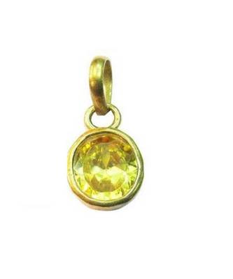 Raviour Lifestyle Yellow sapphire pukhraj gemstone pendant for astrological benefits 1