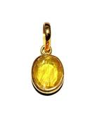Raviour Lifestyle Yellow sapphire pukhraj gemstone pendant for astrological benefits