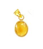 Raviour Lifestyle Yellow sapphire pukhraj gemstone pendant for astrological benefits