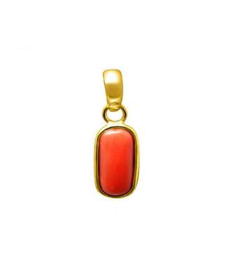 Raviour Lifestyle Red Coral moonga gemstone pendant for astrological benefits 1