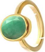 Raviour Lifestyle Emerald Panna 5.15 Ratti 100%Original Gemstone Asthdhatu Ring