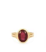 Raviour Lifestyle Ruby Manak 8.15 Ratti 100% Original Gemstone Asthdhatu Ring