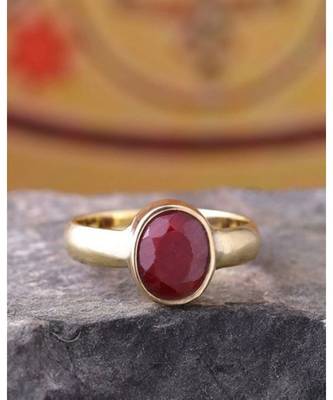 Raviour Lifestyle Ruby Manak 5.30 Ratti 100% Original Gemstone Asthdhatu Ring 1