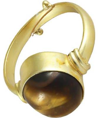 Raviour Lifestyle Tiger Eye 100% Original Gemstone Asthdhatu Ring 1