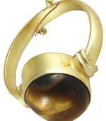 Raviour Lifestyle Tiger Eye 100% Original Gemstone Asthdhatu Ring