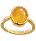 Raviour Lifestyle Yellow Sapphire Pukhraj 100% Original Gemstone Asthdhatu Ring