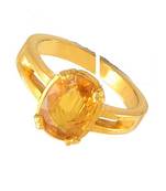 Raviour Lifestyle Yellow Sapphire Pukhraj 100% Original Gemstone Asthdhatu Ring