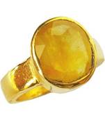 Raviour Lifestyle Yellow Sapphire Pukhraj 100% Original Gemstone Asthdhatu Ring