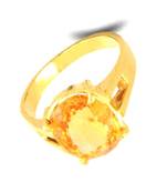 Raviour Lifestyle Yellow Sapphire Pukhraj 100% Original Gemstone Asthdhatu Ring