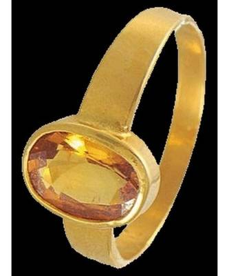 Raviour Lifestyle Yellow Sapphire Pukhraj 100% Original Gemstone Asthdhatu Ring 1